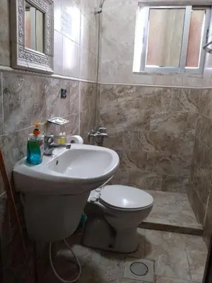 a bathroom with a sink and a toilet at Amir Palace Hotel in Aqaba