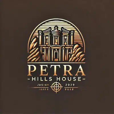 a vintage logo of a pelera hills house at Petra Hills House in Wadi Musa