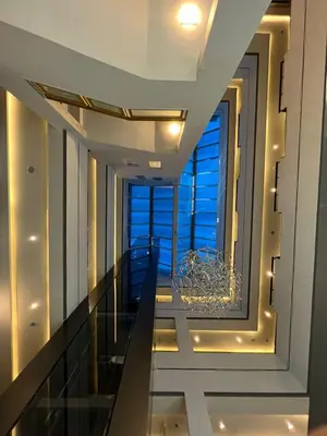 a view from the second floor of a building with a window at Kaya Hotel Amman in Amman