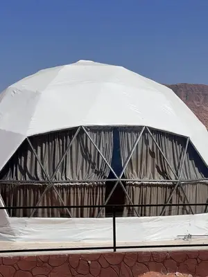 a large white dome on top of a building at Wadi Rum Marina Camp in Wadi Rum