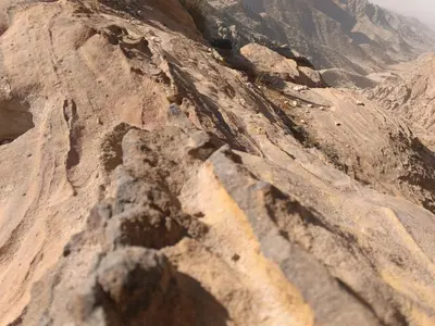 an aerial view of a rocky mountain at Dana Star lodge in Dana