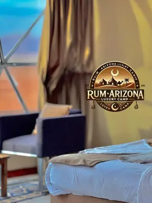 a room with a bed and airmuanauanauanauanauanauanauanauana at RUM ARIZONA lUXURY CAMP in Wadi Rum