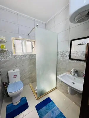 a bathroom with a toilet and a sink at marram apartment in Aqaba