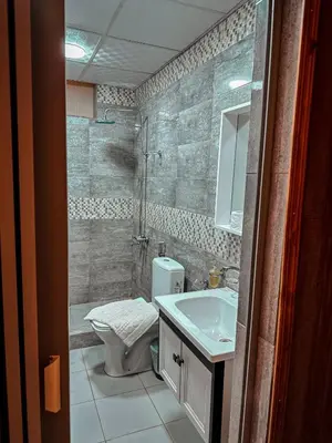 a bathroom with a toilet and a sink at sonia luxury camp in Wadi Rum