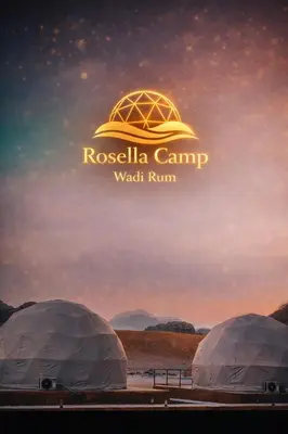 two domes in a field with the rossellia campwalk return sign at Rosella Camp Wadi Rum in Wadi Rum