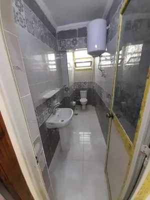 a small bathroom with a sink and a toilet at La bedouin in Amman