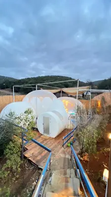 a group of domes on top of a building at منتجع برمودا Bermuda resort in Ajloun