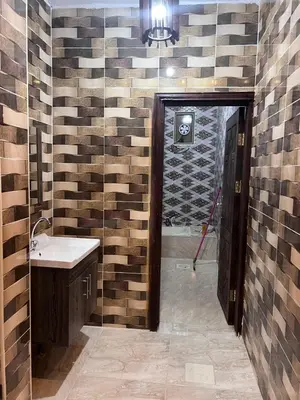 a bathroom with a sink and a shower in it at Indiana Jones Home Stay in Petra