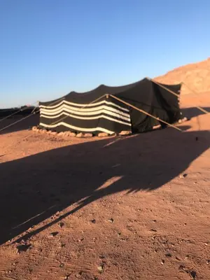 a kite laying on the ground in the desert at Ragheb Al-Zawaida in Disah