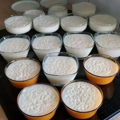 a group of bowls filled with rice on a table at المنشيه ان in Al Manshīyah