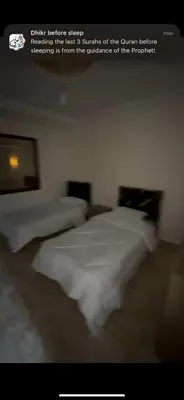 a picture of a bed in a room at Beautiful Apartment in irbid in Aydūn