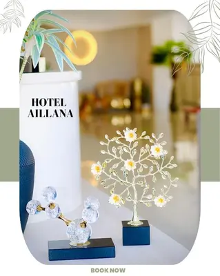 a model of a tree with flowers on a table at Ailana Hotel in Aqaba