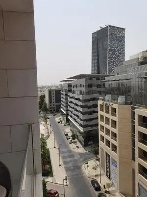 a view of a street in a city with buildings at Boulevard luxury Studio in Amman