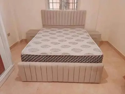 a mattress sitting on the floor in a room at الاغوار bb in Khirbat ash Shaykh Muḩammad