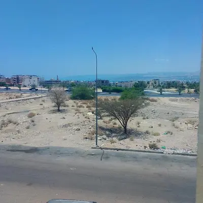 a street light on the side of a road at New Room in Aqaba