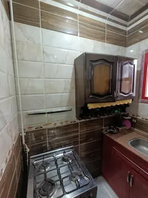 a kitchen with a stove and a sink at Madaba nebo home in Amman