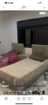 a picture of a bed in a room at فيلا مفروشه ومزرعه للايجار in Jerash