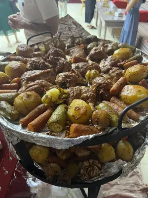 a tray of different types of food on a table at DESERT BREATHS lUXURY CAMP in Wadi Rum