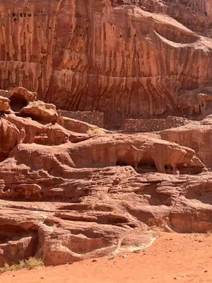 a canyon with some rocks in the desert at Mountain Stars Camp in Wadi Rum
