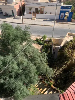 an overhead view of a street with trees and bushes at Monastery in Wadi Musa