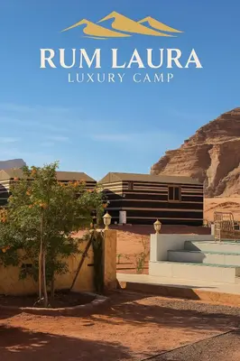 a rendering of a building in the desert at Rum Laura luxury camp in Wadi Rum