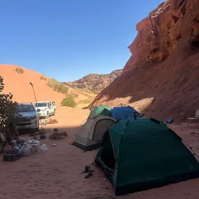 Sleeping amidst the natural beauty of Wadi Rum