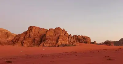 a group of rocks in the desert at Wadi Rum Wanderer cmap in Wadi Rum