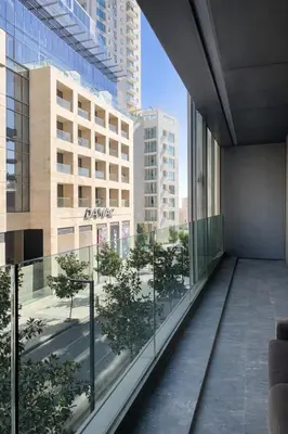 a view from the balcony of a building at Gampbell Gray Elite Abdali Apartment in Amman