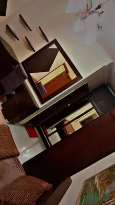 an overhead view of a room with a mirror at شقه مفروشه بالكامل مكونه من 4 غرف في ضاحيه الأمير راشد عمان شارع مكه in Amman