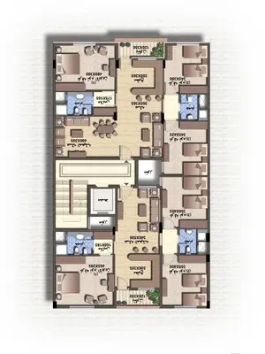 a floor plan of a house with at Z apartment in Az Zarqa