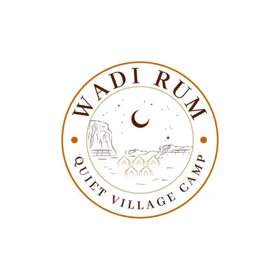 a badge with the words navidad ryan their village center at Wadi Rum Quiet Village Camp in Wadi Rum