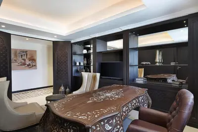 a dining room with a table and chairs at Al Manara, a Luxury Collection Hotel, Aqaba in Aqaba