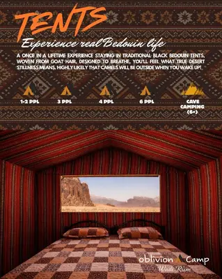 a poster of a bed in a room with a checkered floor at Oblivion Camp Wadi Rum in Wadi Rum