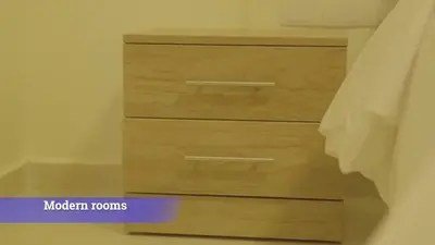 a dresser with three drawers in a room at Al-Mujeb in Kerak