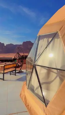 a view of a slide in the desert at NAEL BEDOUIN lUXURY CAMP in Wadi Rum