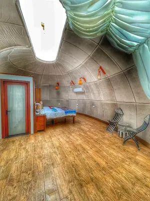 a room with a tent with a bed in it at Rum Oasis Luxury Camp in Wadi Rum