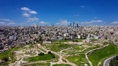 an aerial view of the city of tokyo with buildings at The Royal Luxury City Budget Visit in Amman