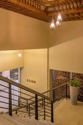 a view of the staircase of a building at Grand Tala Bay Resort, Aqaba in Aqaba