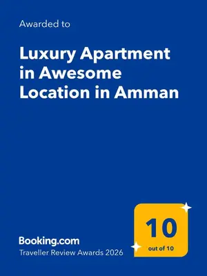 a yellow sign that says luxury apartment in awesome location in amnesia at Luxury Apartment in Awesome Location in Amman in Amman