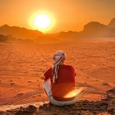 The sunset of Wadi Rum