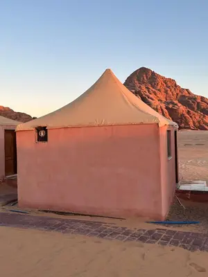 a tent in the middle of the desert at Rum Luxury Camp in Wadi Rum