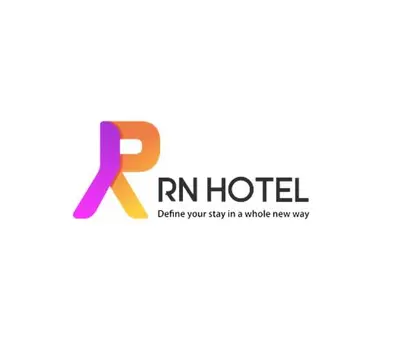 a purple and gold r hotel logo at The RN Hotels in Wadi Musa